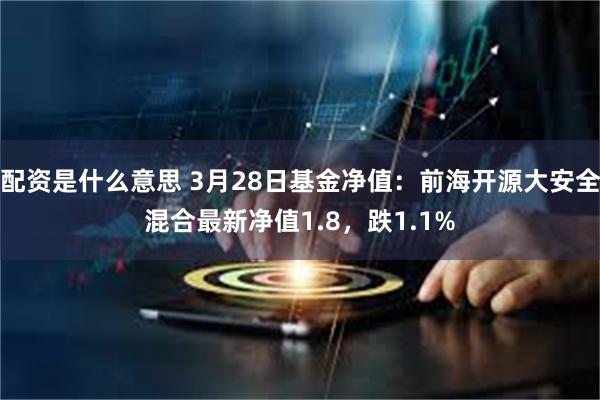 配资是什么意思 3月28日基金净值：前海开源大安全混合最新净值1.8，跌1.1%