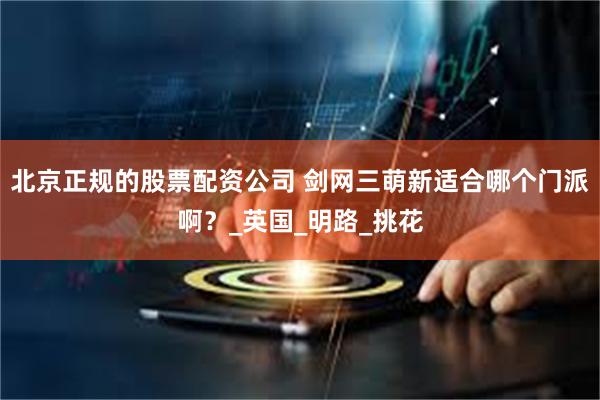 北京正规的股票配资公司 剑网三萌新适合哪个门派啊？_英国_明路_挑花