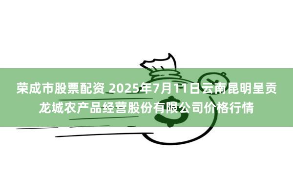 荣成市股票配资 2025年7月11日云南昆明呈贡龙城农产品经营股份有限公司价格行情