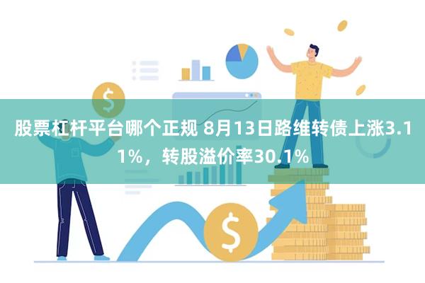 股票杠杆平台哪个正规 8月13日路维转债上涨3.11%，转股溢价率30.1%